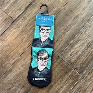 Ruth Bader Ginsburg good luck socks I Dissent NEW